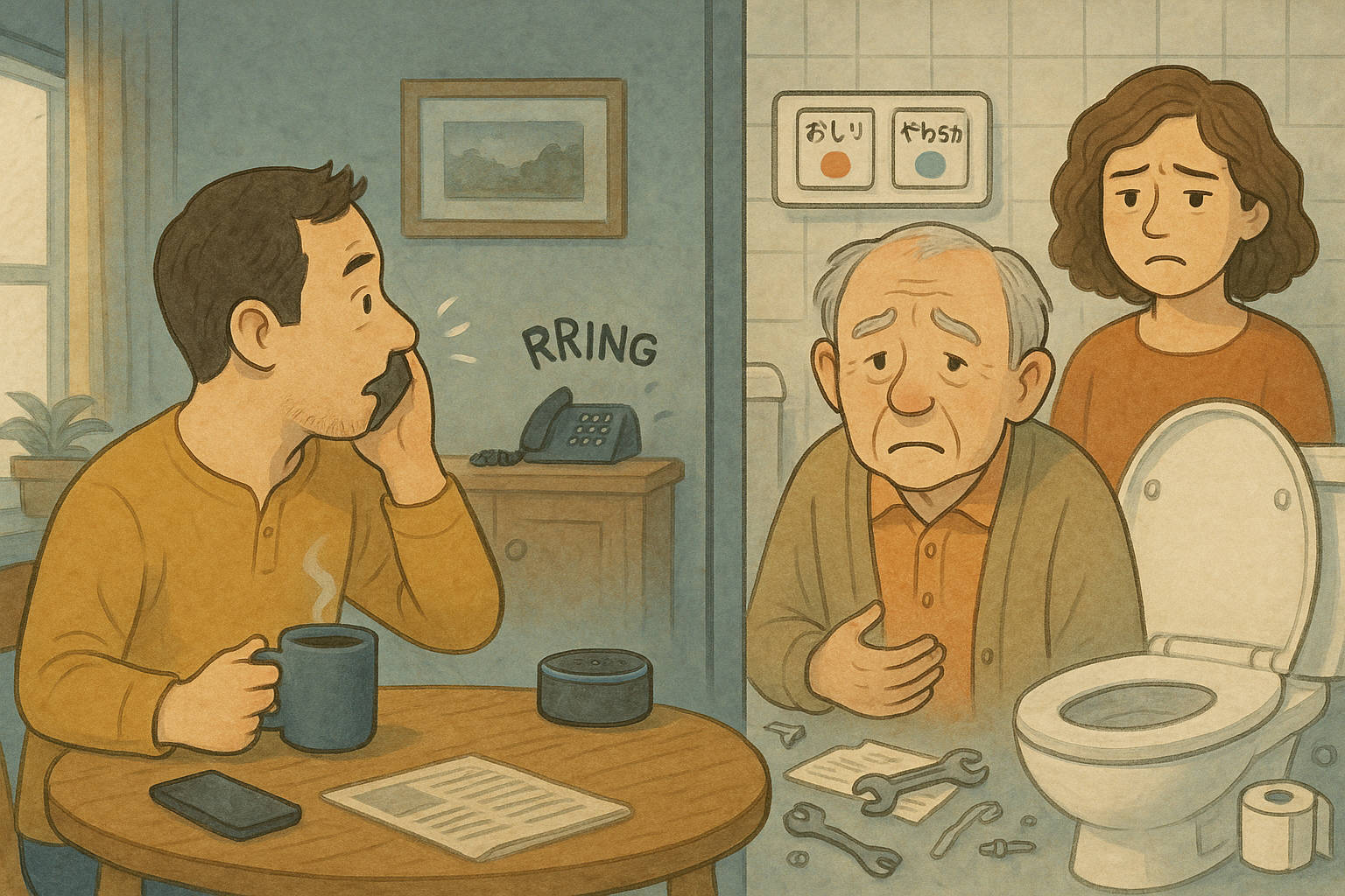 飛んできたうんち事件：父の介護と限界に近づく家族の日曜日