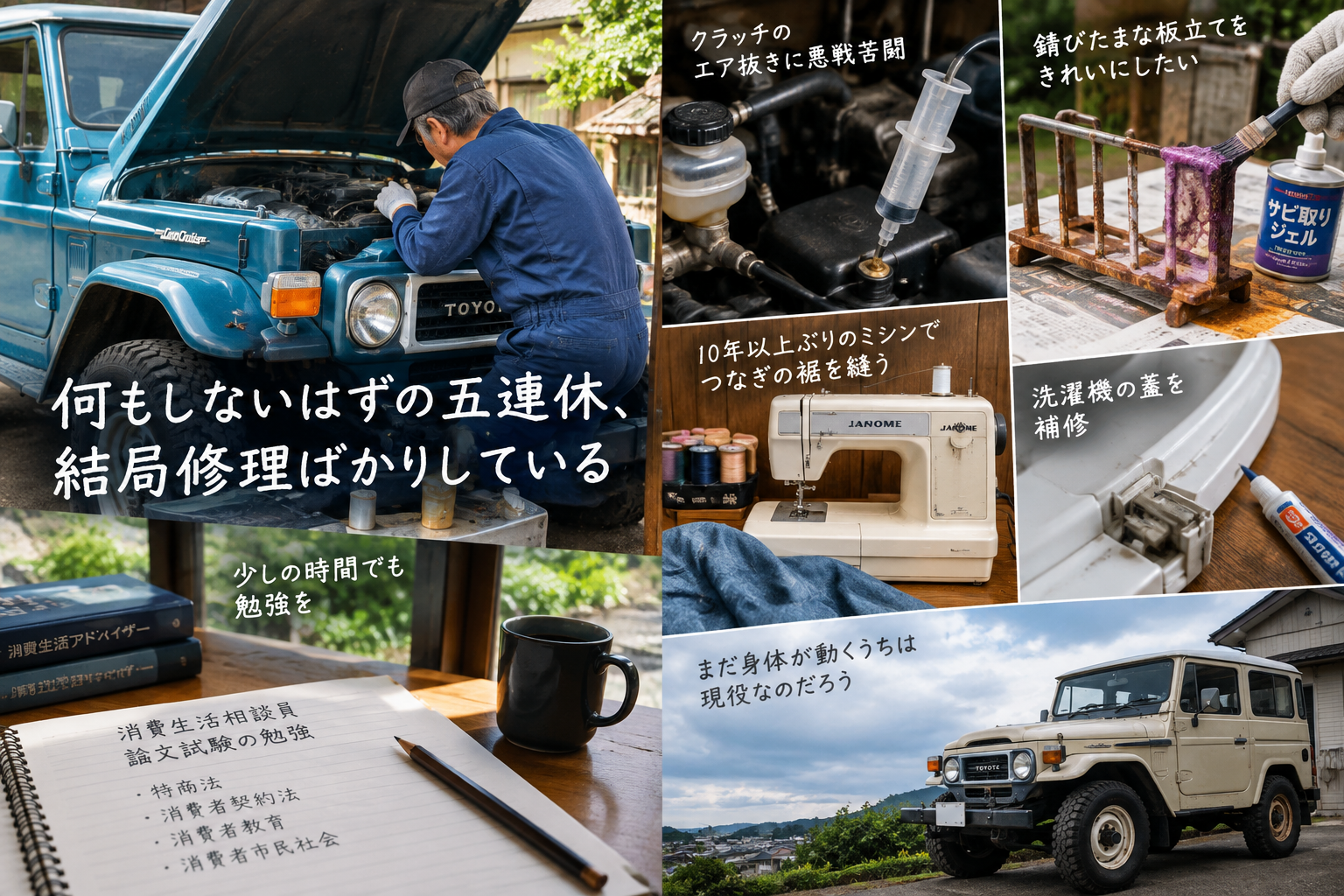 5連休の修理暮らし